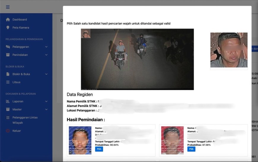 *Pakai Sistem _Face Recognition_ ,ETLE Nasional Presisi Perkuat Pengawasan dan Antisipasi Plat Nomor Palsu*